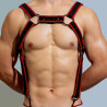 BDSMaster Harnais en néoprène Neo Chest Noir-Rouge